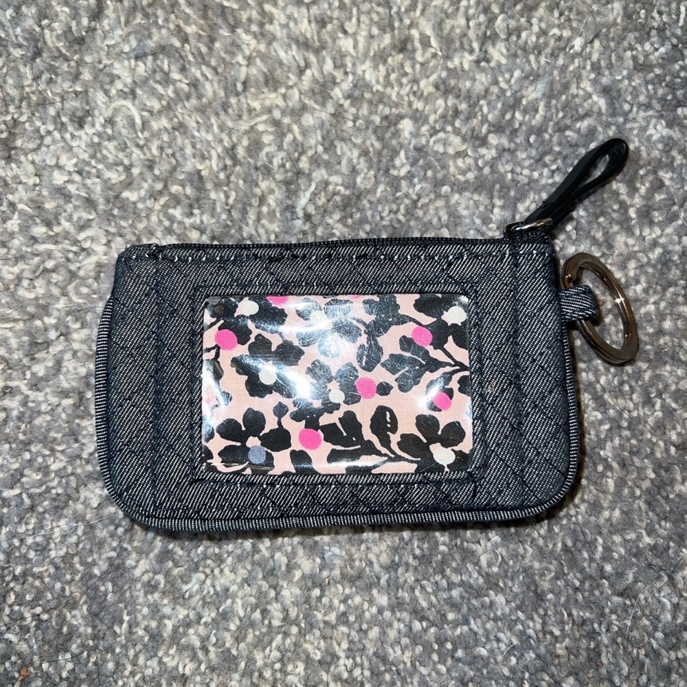 Vera Bradley keychain wallet zip ID case